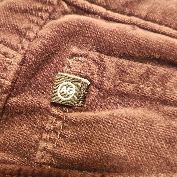 Adriano Goldschmied Anthropologie Dark Brown Stevie Slim Ankle Pants Size 28R 6R - Picture 8 of 11